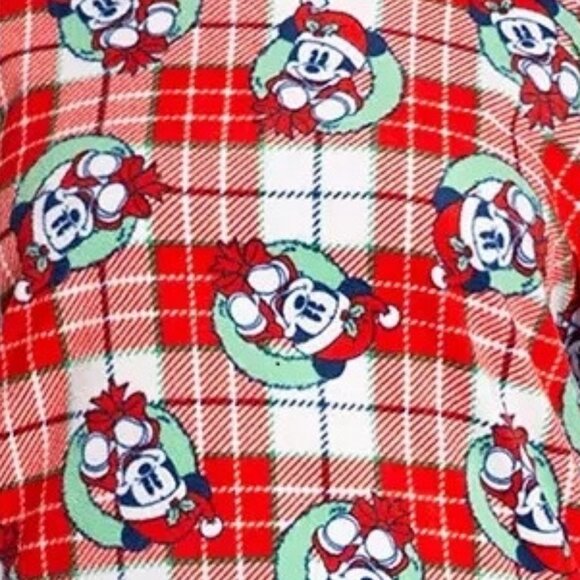 Briefly Stated Disney Women's Plus Size 2-Piece Mickey Mouse Pajama Set, Red, 1X - Picture 5 of 5